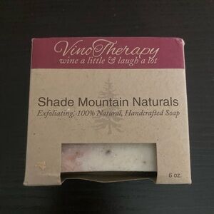 4/$25 Shade Mountain Naturals Exfoliating bar soap. Created with wine settlement